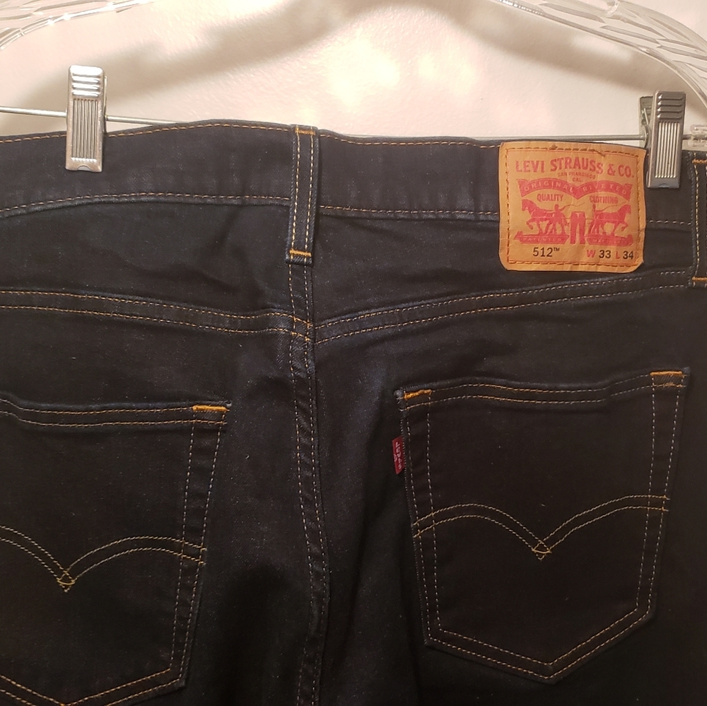Men's, Levi Strauss & Co. 512, W33x L34 darkwash jeans